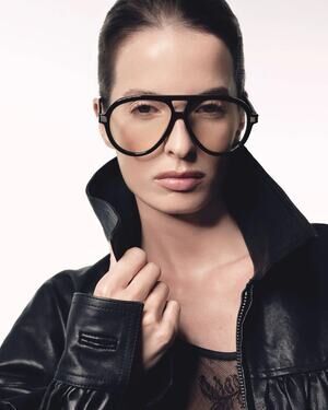 PAST MIDNIGHT The Era Black /dark Grey Eyewear Clear Lenses